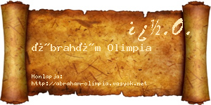 Ábrahám Olimpia névjegykártya